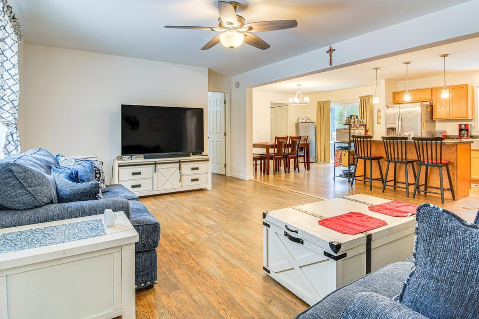 Near Skiing: Serene Harrison Retreat w/ Fire Pit House in Long Lake
