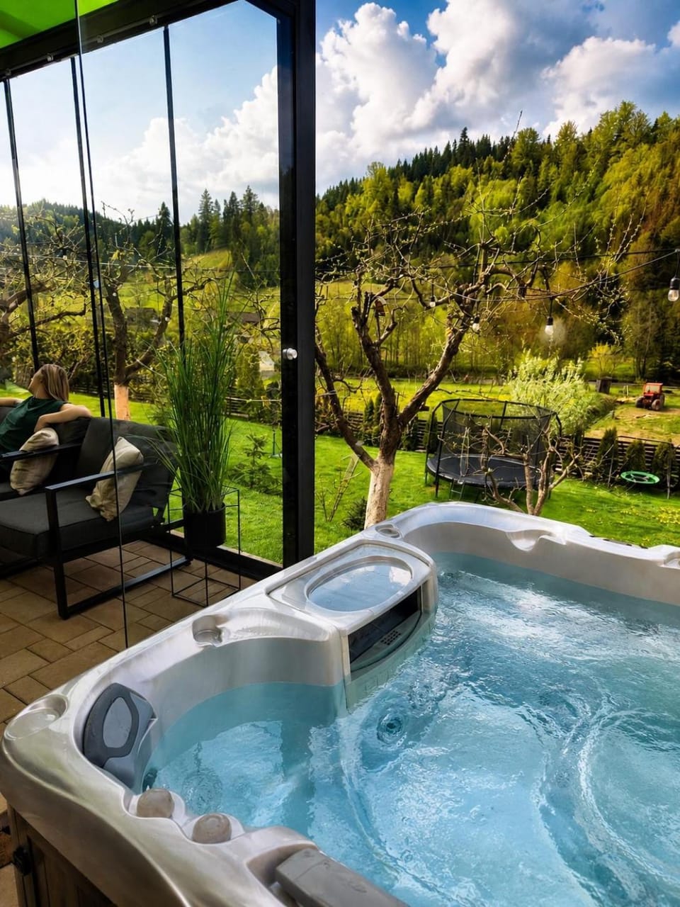 Property building, Spring, People, Natural landscape, View (from property/room), Other, On site, Pool view, Swimming pool