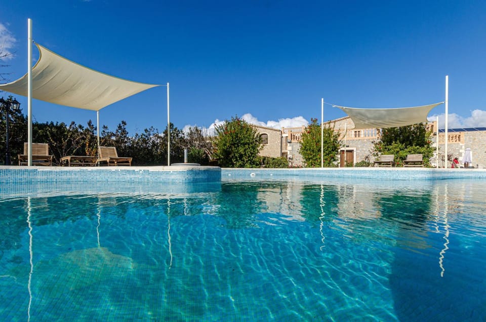 Property building, Living room, Swimming pool