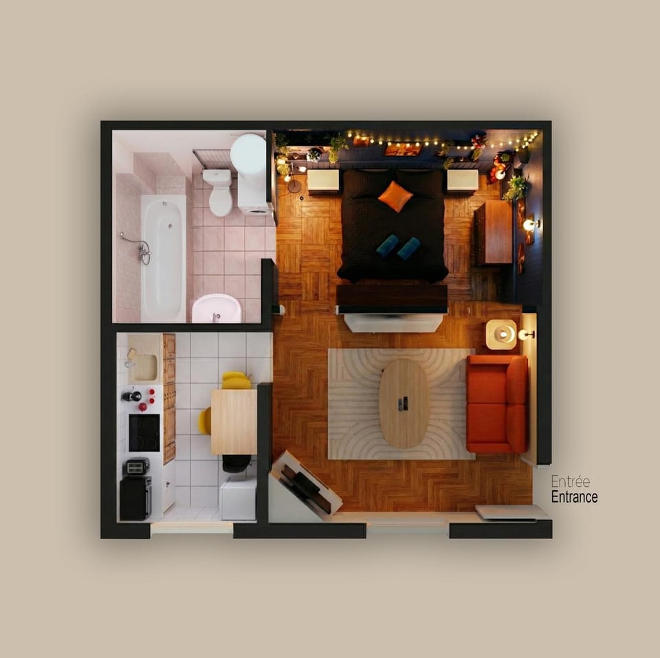 Bathroom, Living room, Floor plan, Bedroom, Bath, kitchen