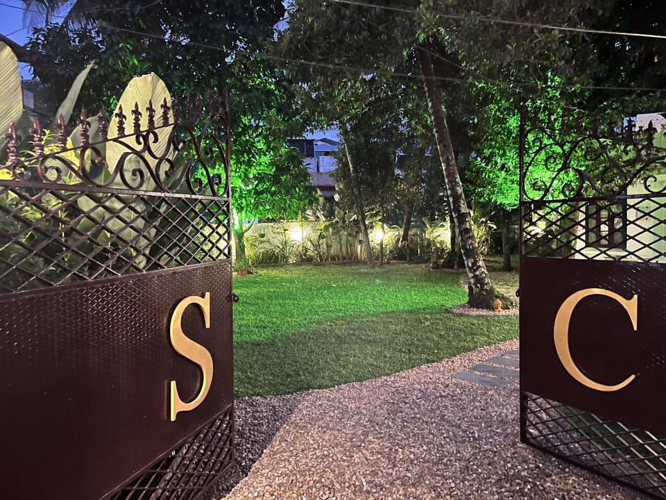 Night, Property logo or sign, Garden view