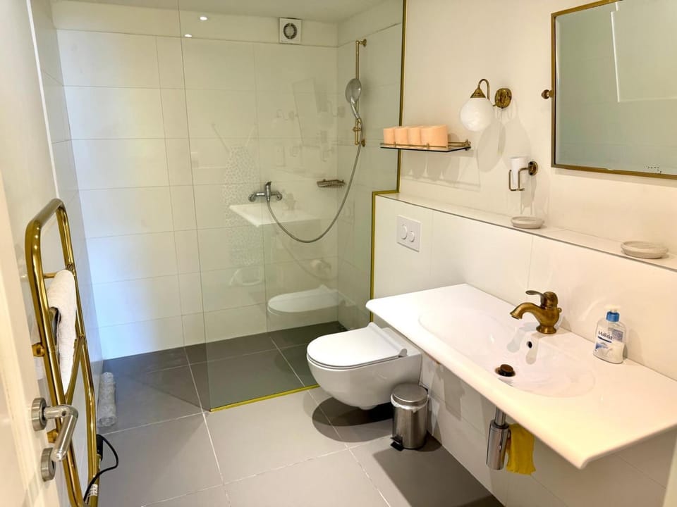 Shower, Toilet, Bathroom, towels