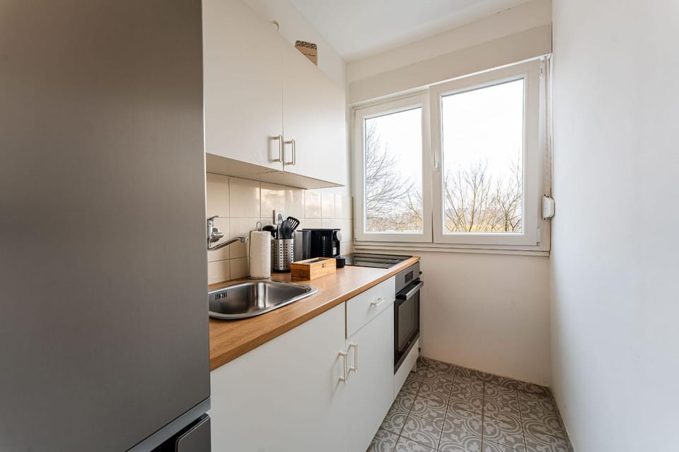 Coffee/tea facilities, View (from property/room), Kitchen or kitchenette, dishwasher, oven, stove