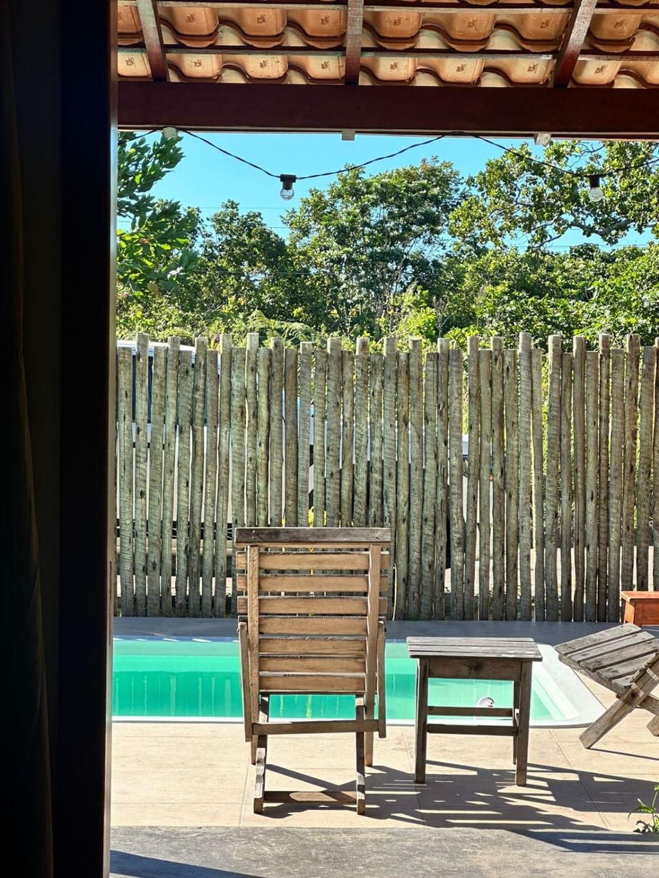 Pool view, sunbed
