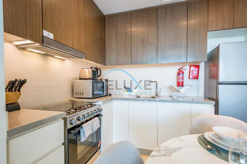 Kitchen or kitchenette, oven, stove, toaster