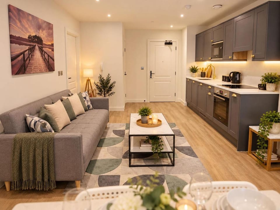 Kitchen or kitchenette, Living room
