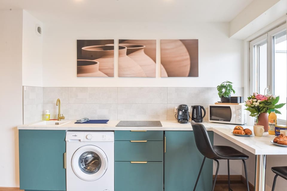 Kitchen or kitchenette, minibar, pet friendly, stove, washing machine