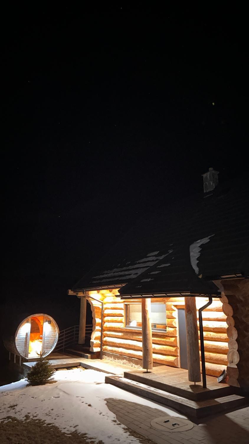 Property building, Night, Sauna