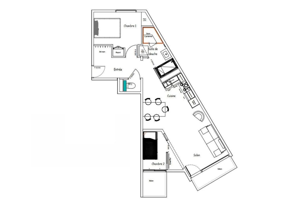 Résidence Roc De Peclet - SPACIEUX APPARTEMENT SUR LES PISTES POUR 6 PERSONNES MAE-7450 Apartment in Les Allues