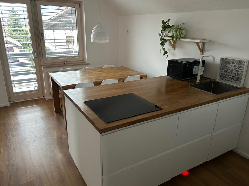 Kitchen or kitchenette, Dining area, stove