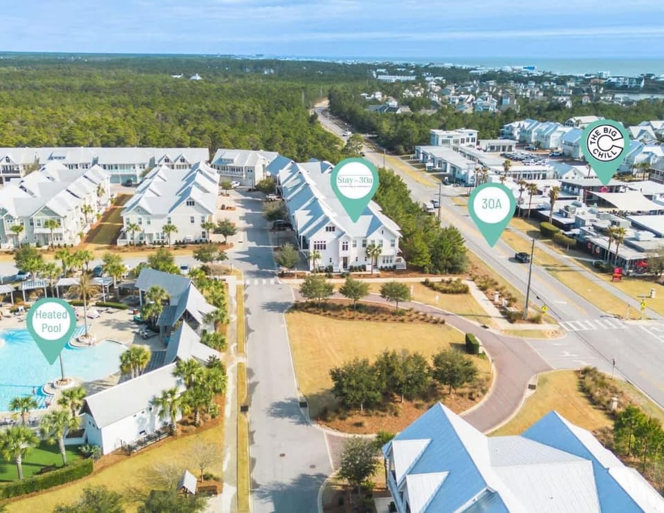 Pinteresting Escape by Stay on 30A- Pool, Bikes, Golf Cart House in South Walton County