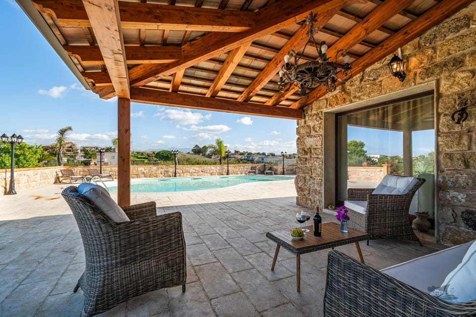 Patio, Natural landscape, View (from property/room), Pool view, Swimming pool, sunbed