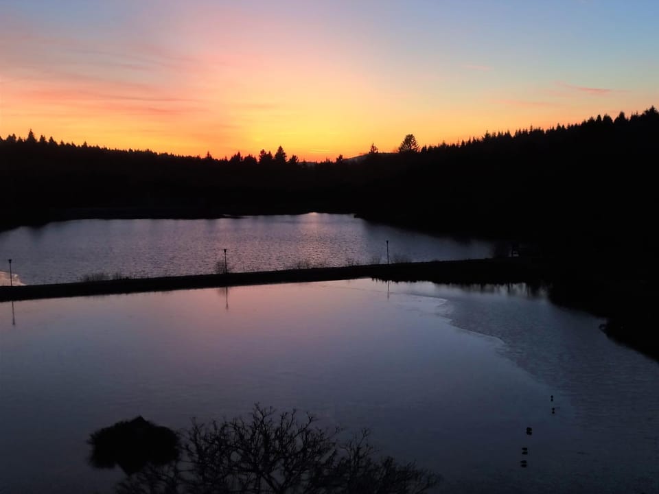 Lake view, Sunset