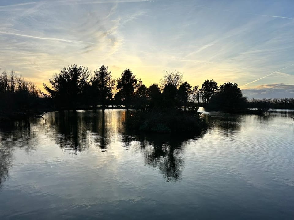 Lake view, Sunset