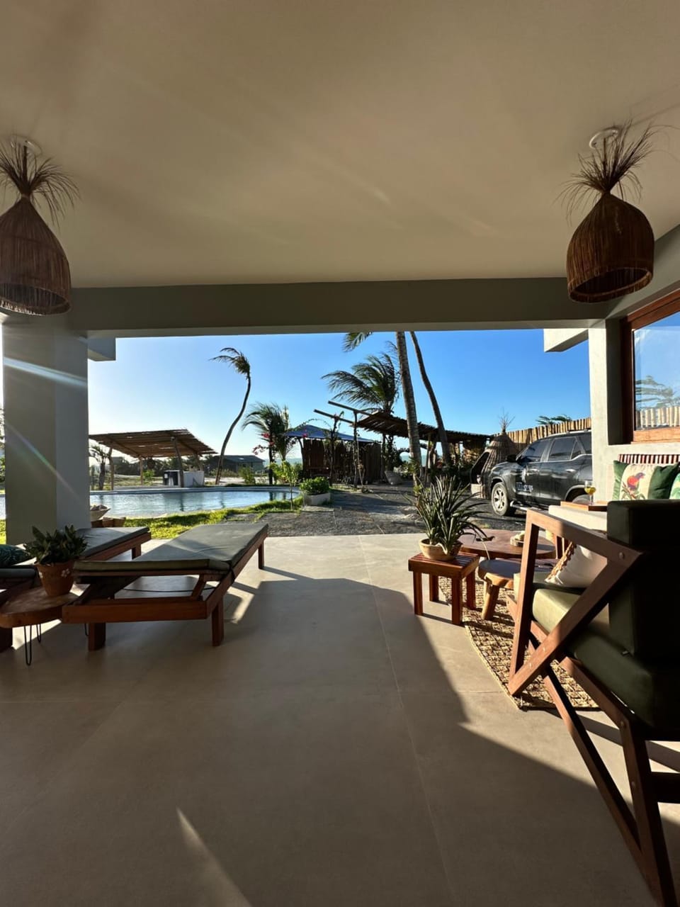 Patio, Day, Natural landscape, View (from property/room), Balcony/Terrace, Living room, Seating area, sunbed