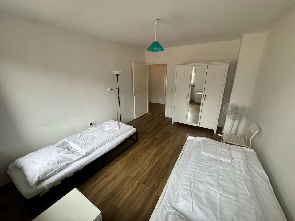 Bed, Photo of the whole room, Bedroom, towels, wardrobe