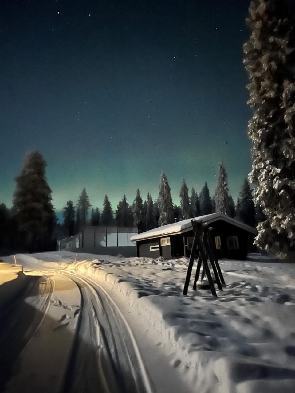 Night, Natural landscape, Winter