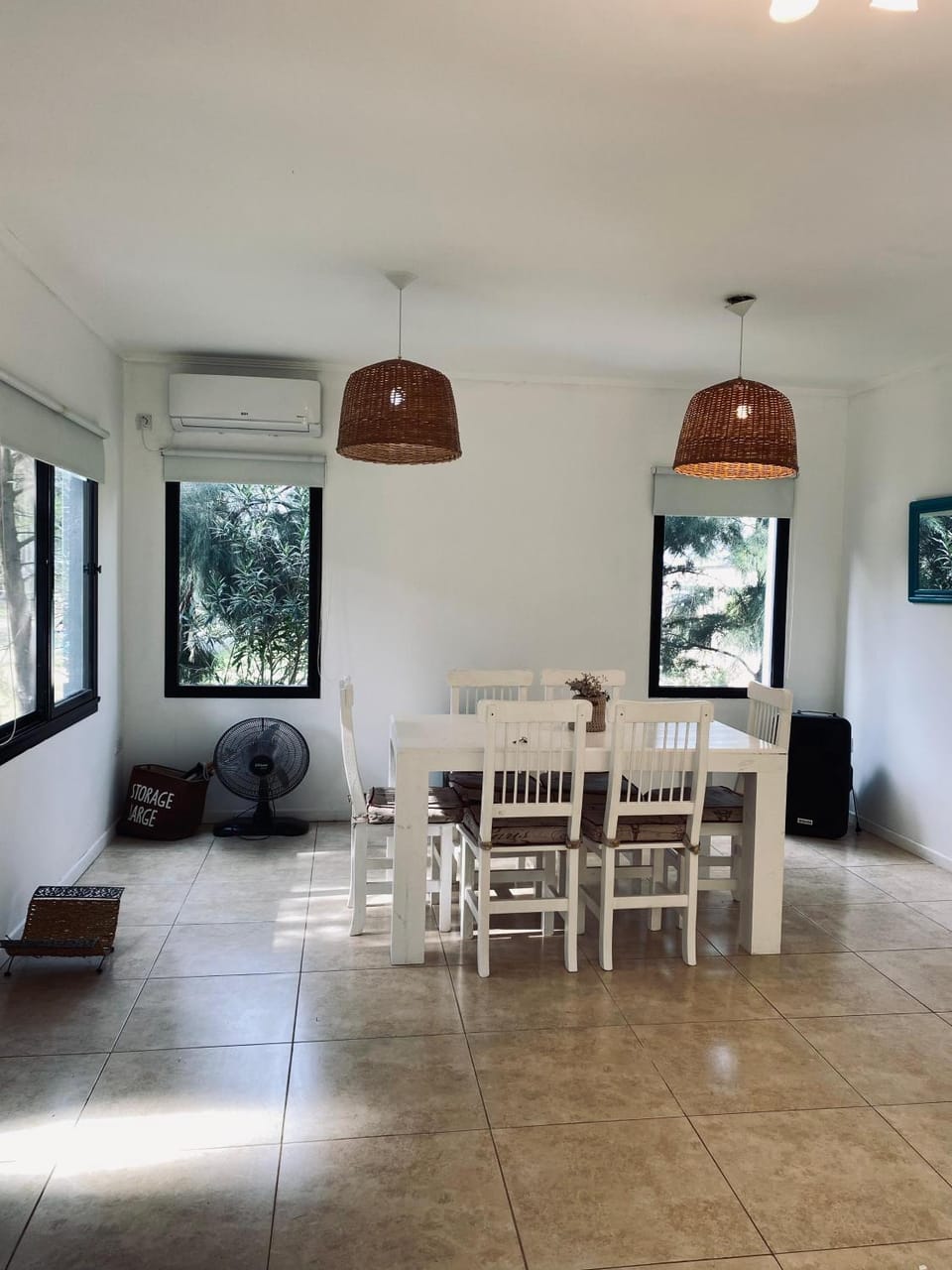 Dining area, air conditioner