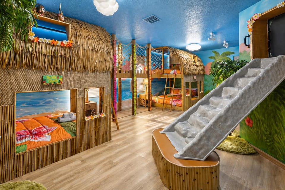 Bedroom, children, bunk bed