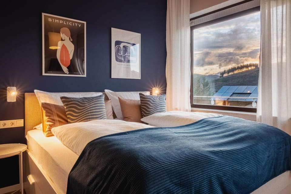 Bed, Natural landscape, Bedroom