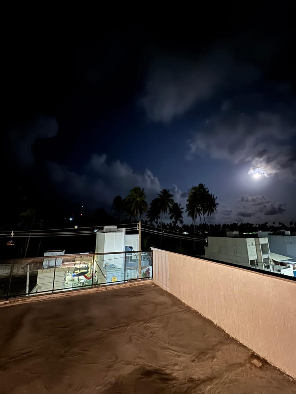 Night, View (from property/room), Balcony/Terrace