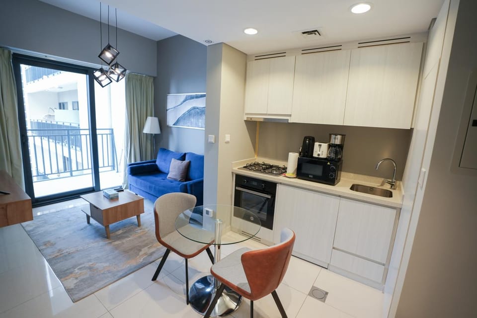 Kitchen or kitchenette, Living room, Dining area