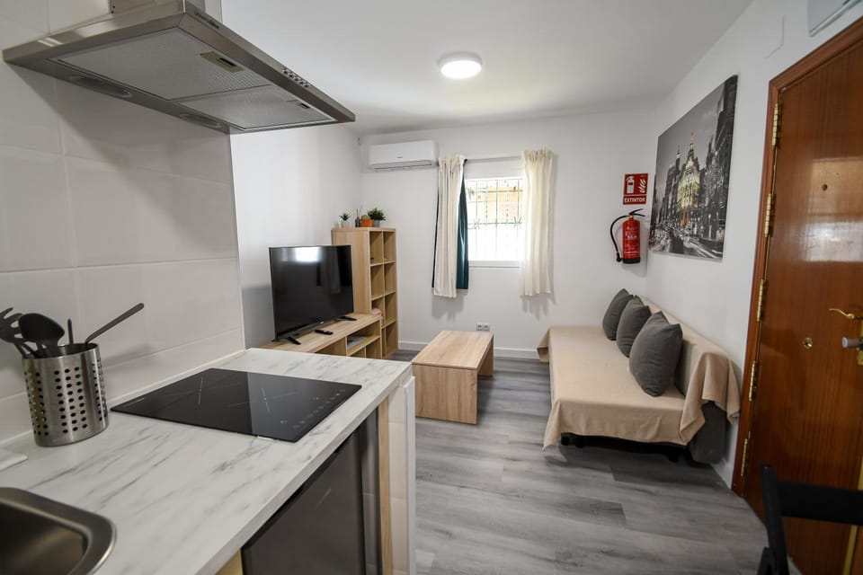 Communal lounge/ TV room, TV and multimedia, Living room, Photo of the whole room, Seating area, Dining area, oven, air conditioner