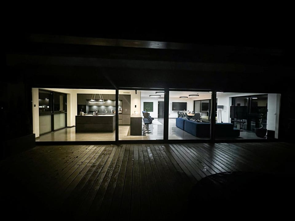 Night, Kitchen or kitchenette, Living room, Seating area