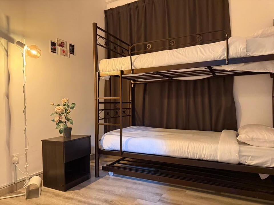 Bed, Photo of the whole room, Bedroom, bunk bed, wardrobe