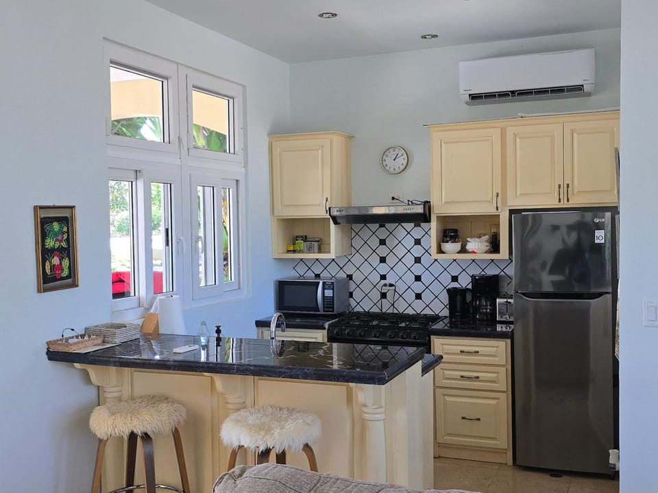 Kitchen or kitchenette, dishwasher, oven, stove, toaster