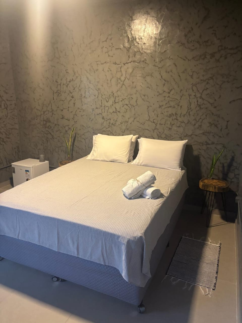 Bed, Photo of the whole room, Bedroom, furniture, minibar, towels