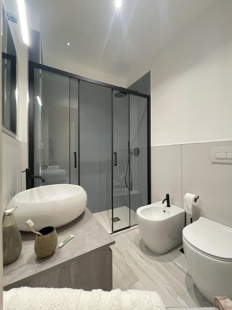 Shower, Toilet, Bathroom, bidet, towels