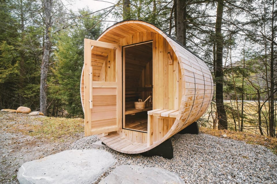 Sage House at Camp Greenwood Vermont with Sauna House in Chester