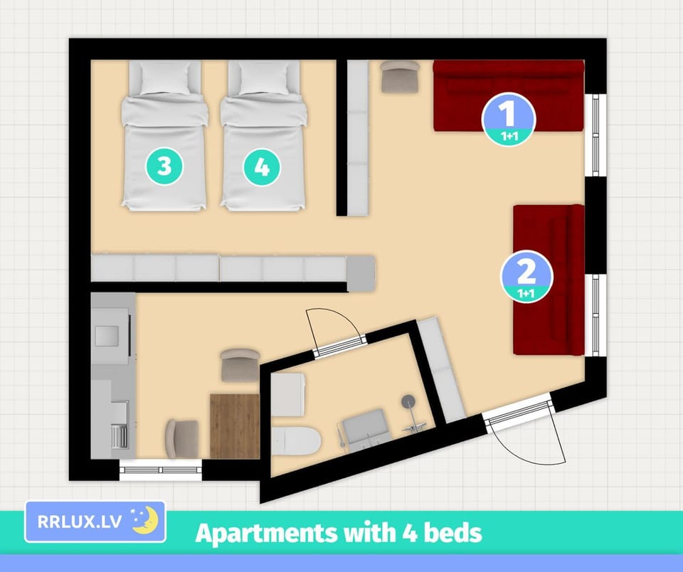 Daugava rrlux free parking Apartment in Riga