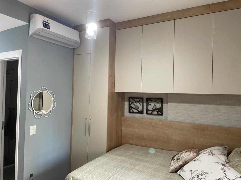 Photo of the whole room, air conditioner