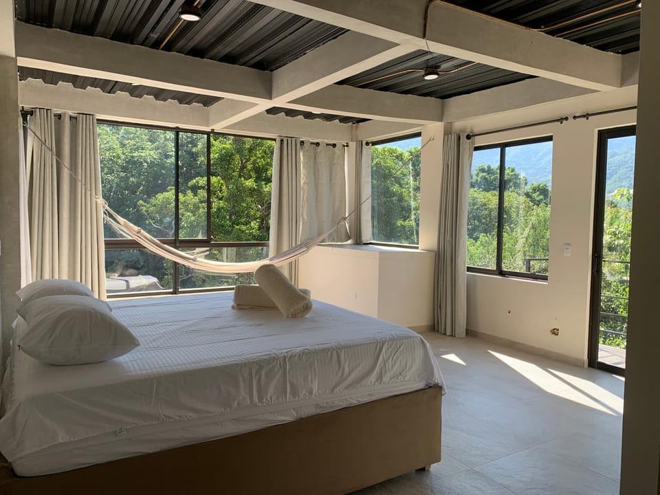 Bed, Natural landscape, Balcony/Terrace, Photo of the whole room, Bedroom