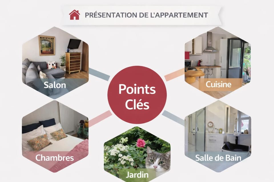 Channel-Appartement cosy avec piscine, jardin & nature aux portes de Paris Apartment in Paris