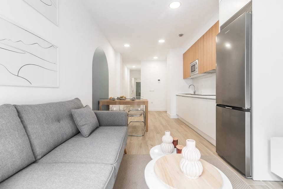 Kitchen or kitchenette, Living room, Dining area