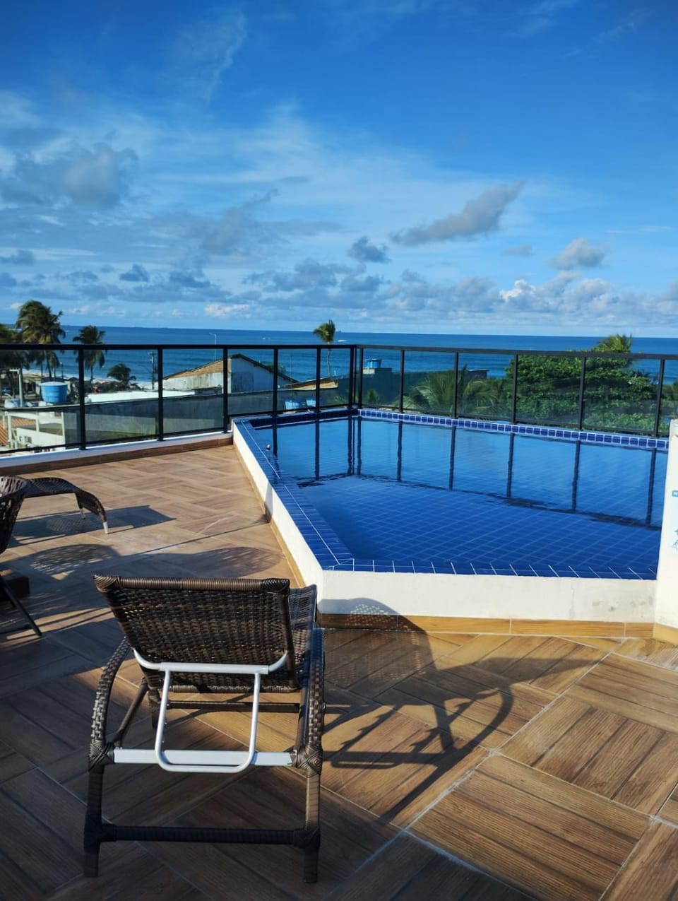 View (from property/room), Balcony/Terrace, Pool view, Sea view, Swimming pool, Swimming pool, sunbed