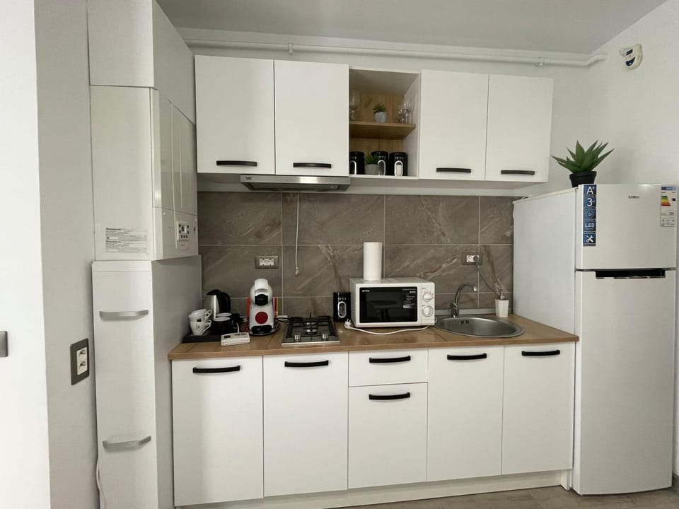 Coffee/tea facilities, Kitchen or kitchenette, microwave, stove