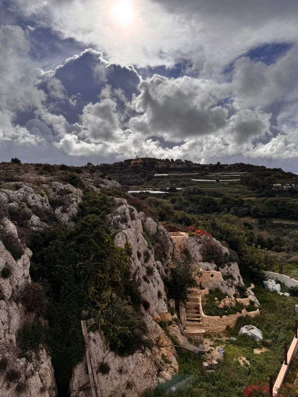 Natural landscape, Bird's eye view, Mountain view