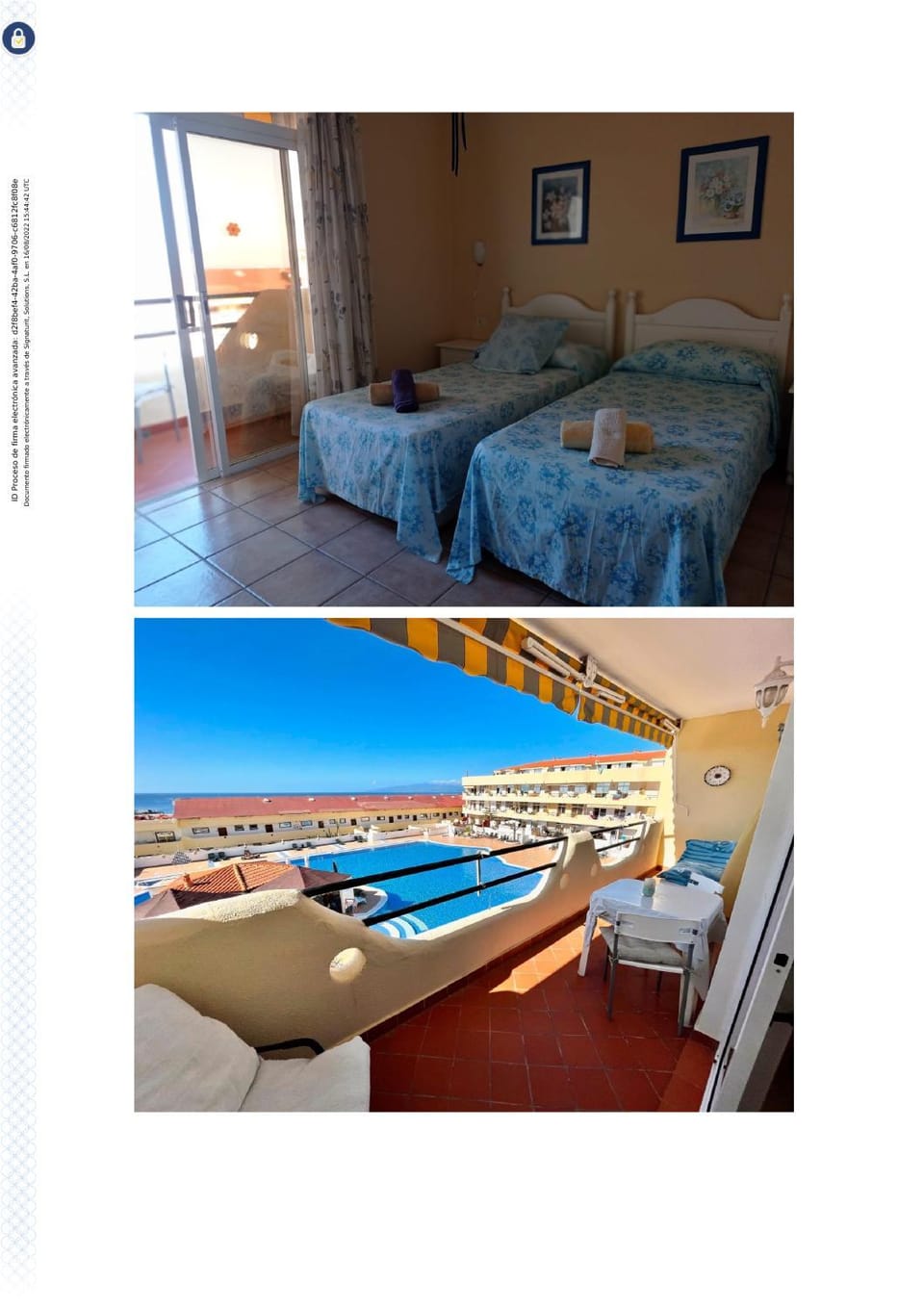 Bedroom, Pool view