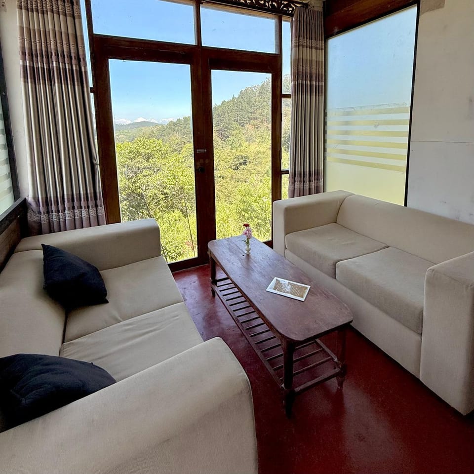 Natural landscape, Living room, Seating area, Mountain view