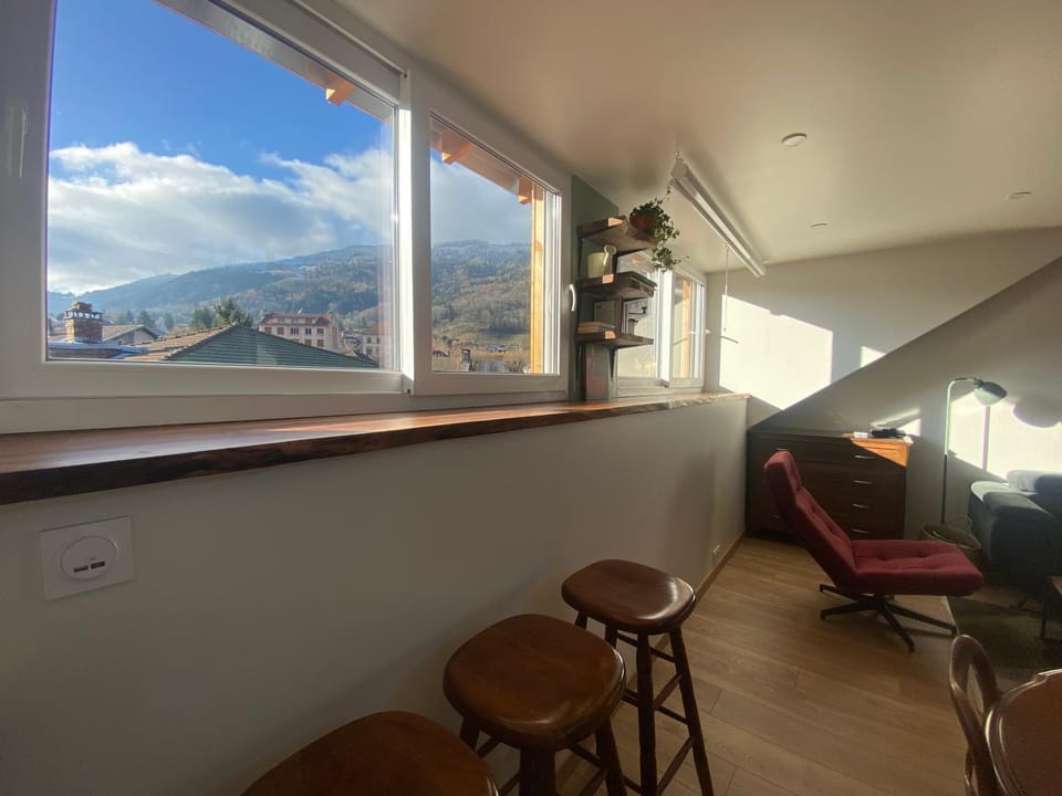Grand T1 familial, vidéoprojecteur et superbe vue ! Apartment in Auvergne-Rhône-Alpes