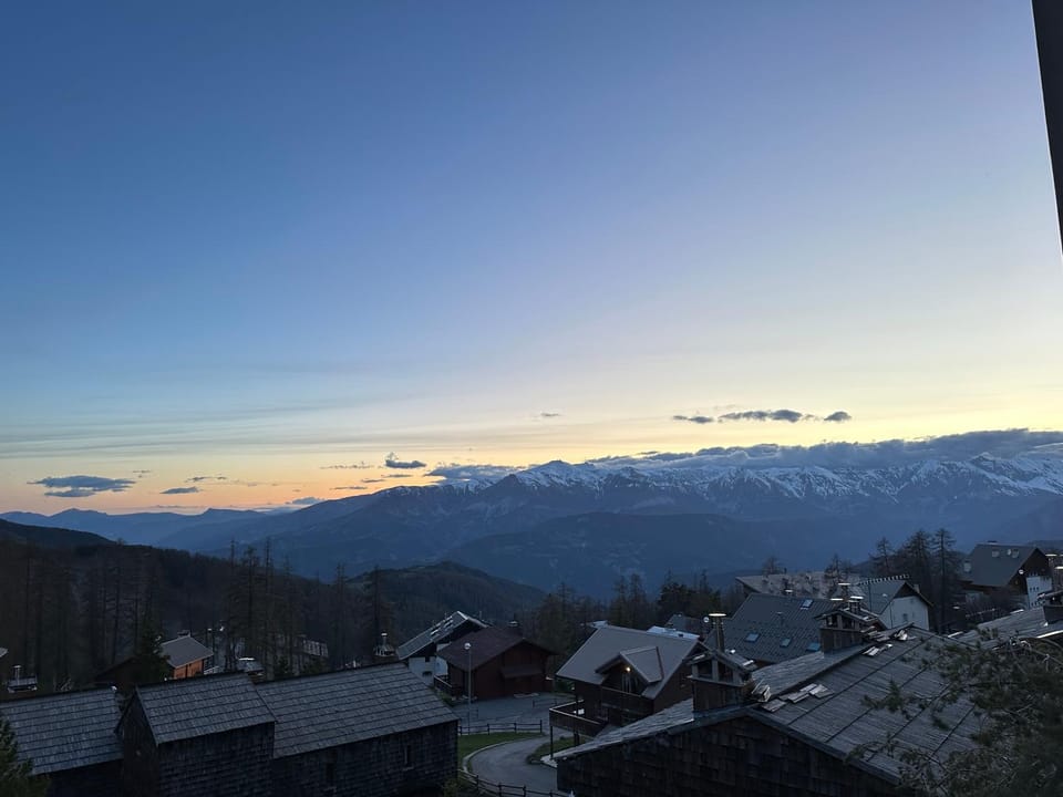 Mountain view, Sunset