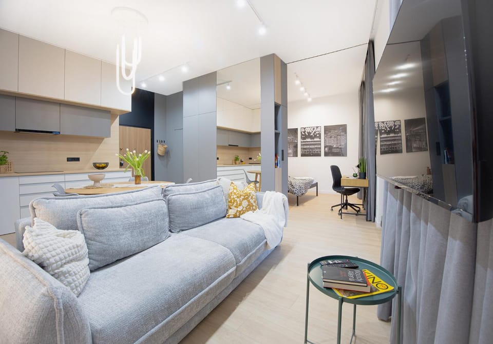 Communal lounge/ TV room, TV and multimedia, Kitchen or kitchenette, Living room, Seating area, Evening entertainment