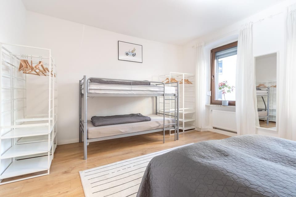 Bed, Bedroom, bunk bed, wardrobe