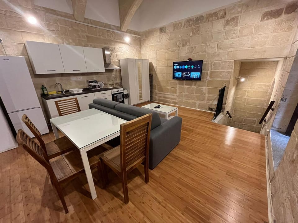 Living room, kitchen