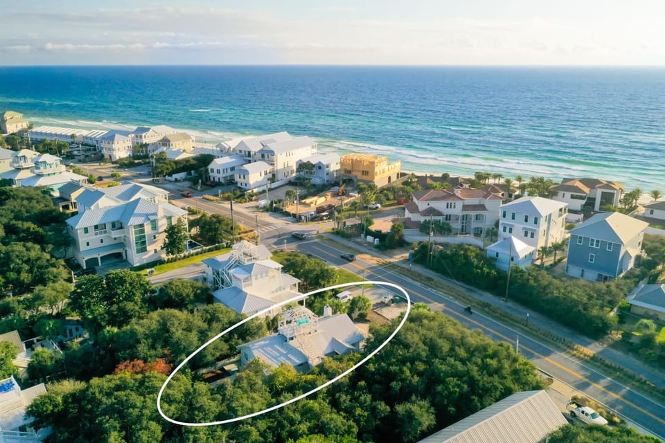 Pool On 30A Gulf Views Balconies Luxury House in Seacrest