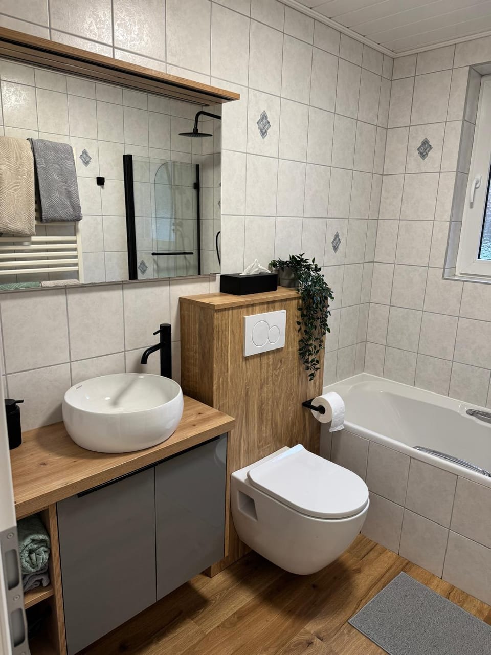 Bathroom, Living room